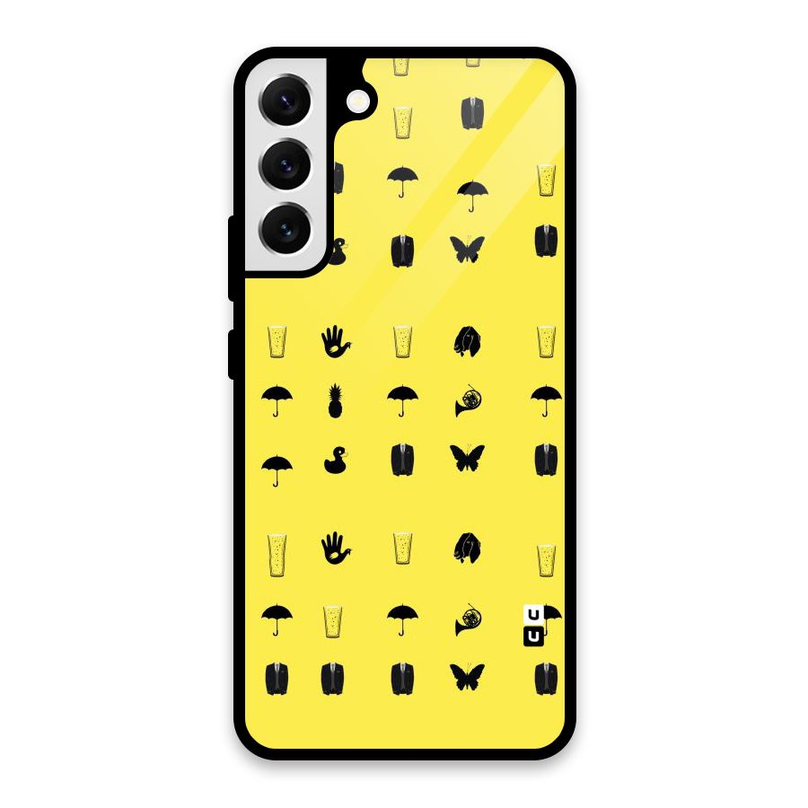 Glass Pattern Glass Back Case for Galaxy S22 Plus 5G