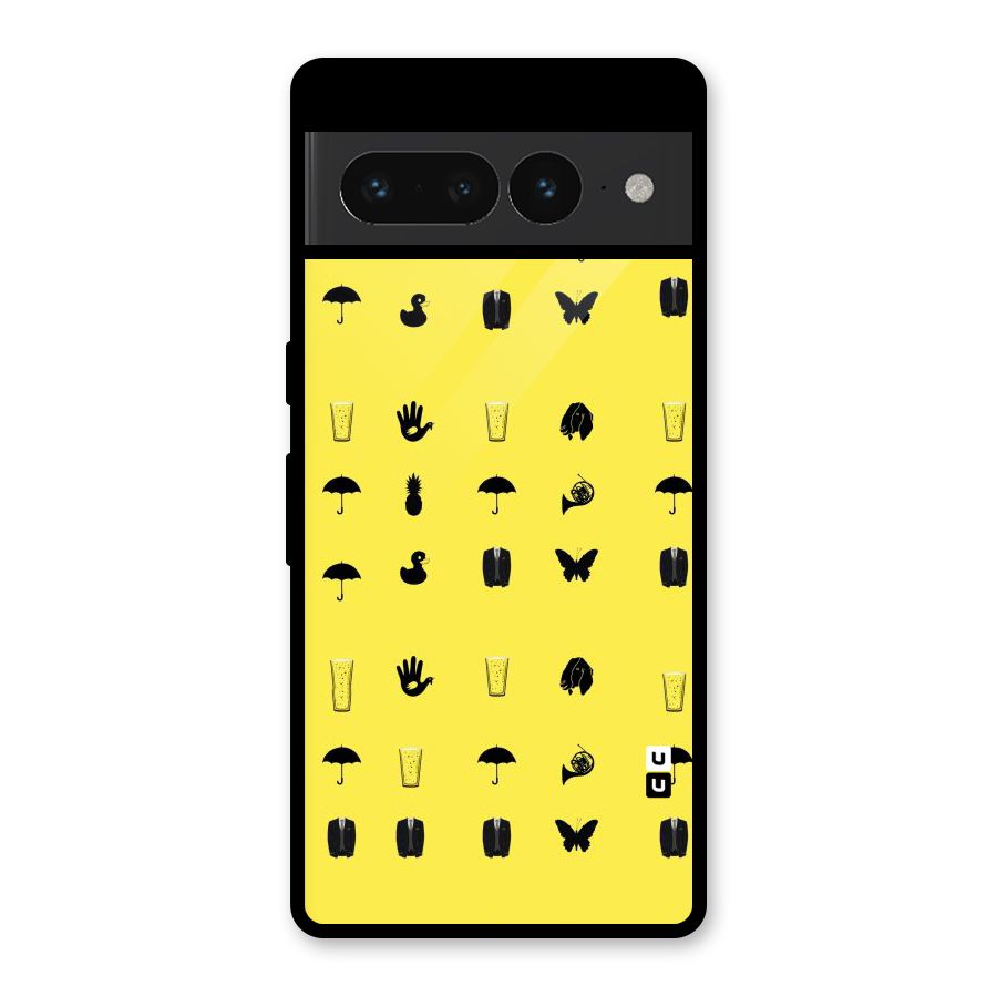 Glass Pattern Glass Back Case for Google Pixel 7 Pro