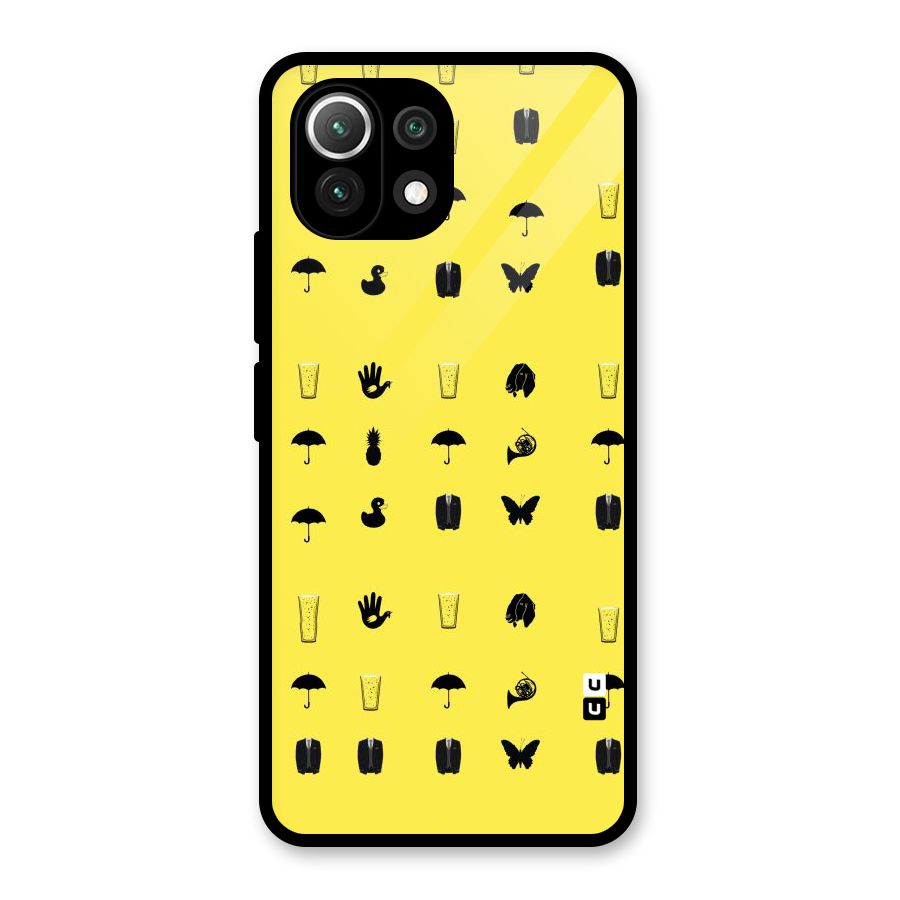 Glass Pattern Glass Back Case for Mi 11 Lite NE 5G
