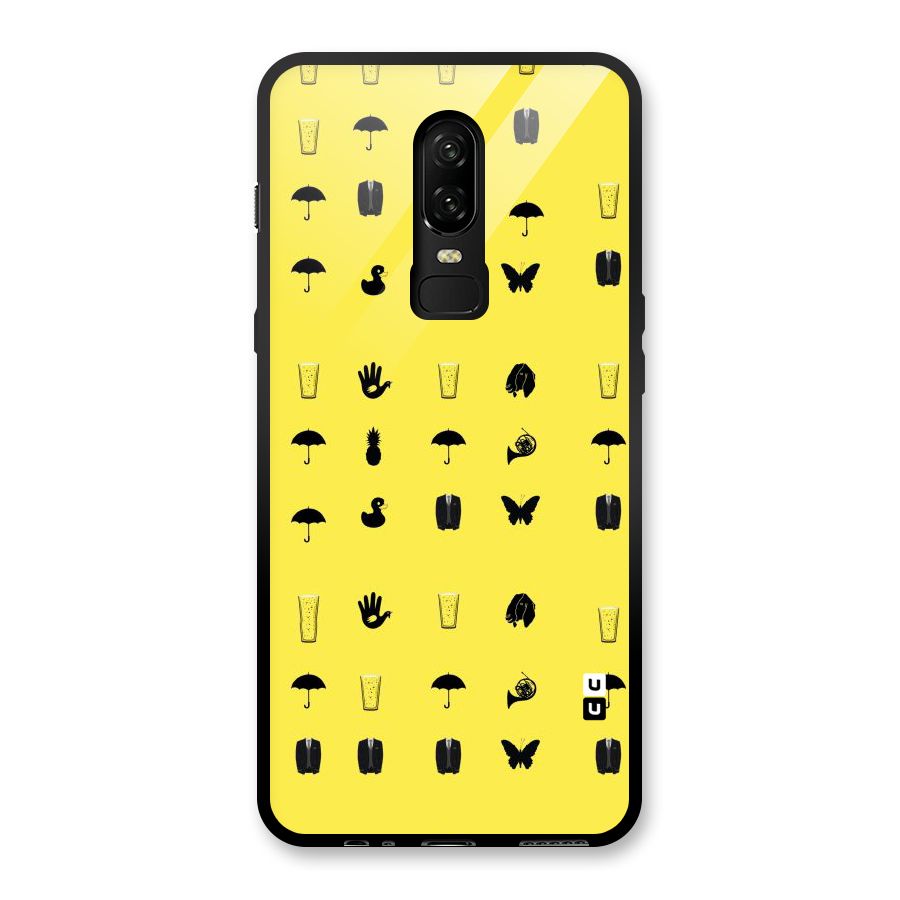 Glass Pattern Glass Back Case for OnePlus 6