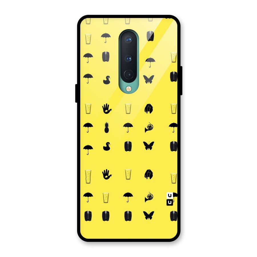 Glass Pattern Glass Back Case for OnePlus 8