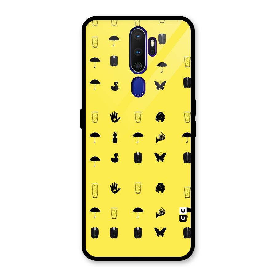 Glass Pattern Glass Back Case for Oppo A9 (2020)
