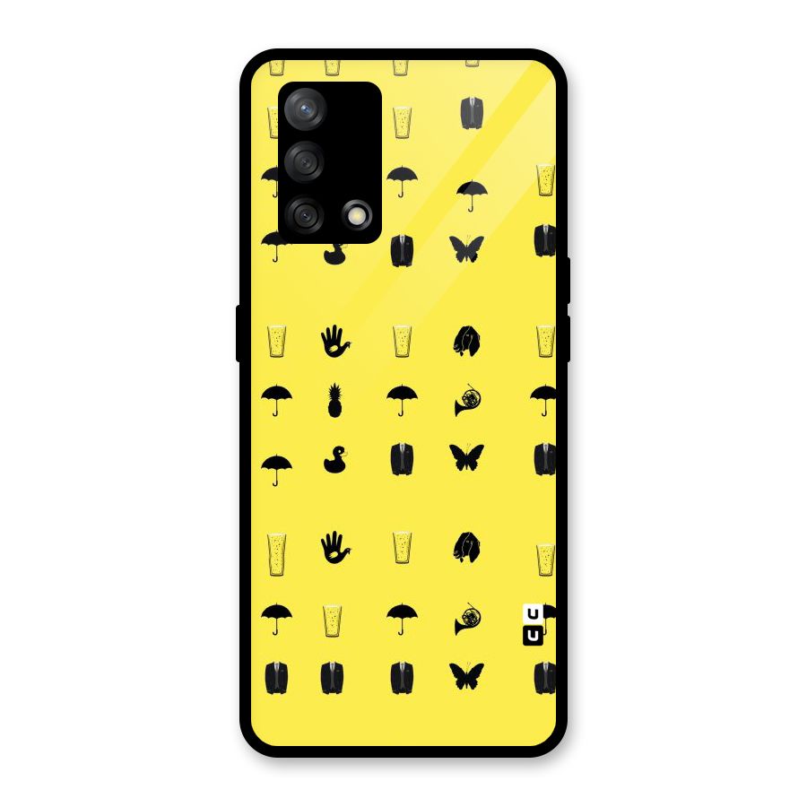 Glass Pattern Glass Back Case for Oppo F19