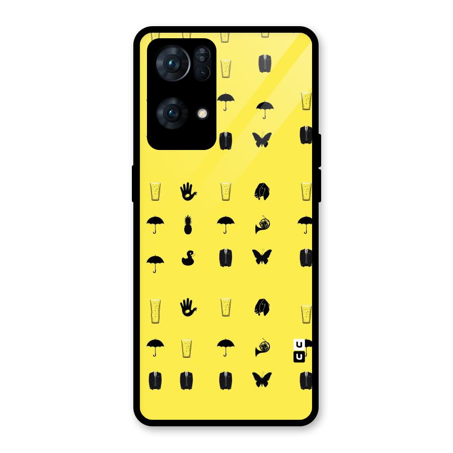 Glass Pattern Glass Back Case for Oppo Reno7 Pro 5G