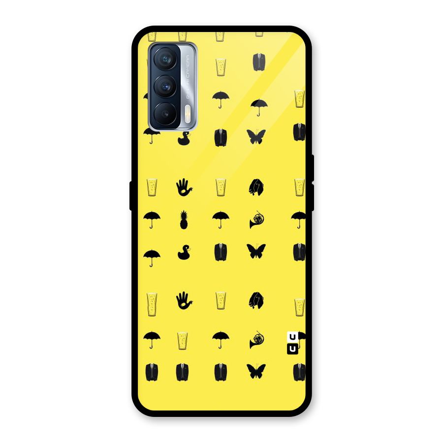 Glass Pattern Glass Back Case for Realme X7