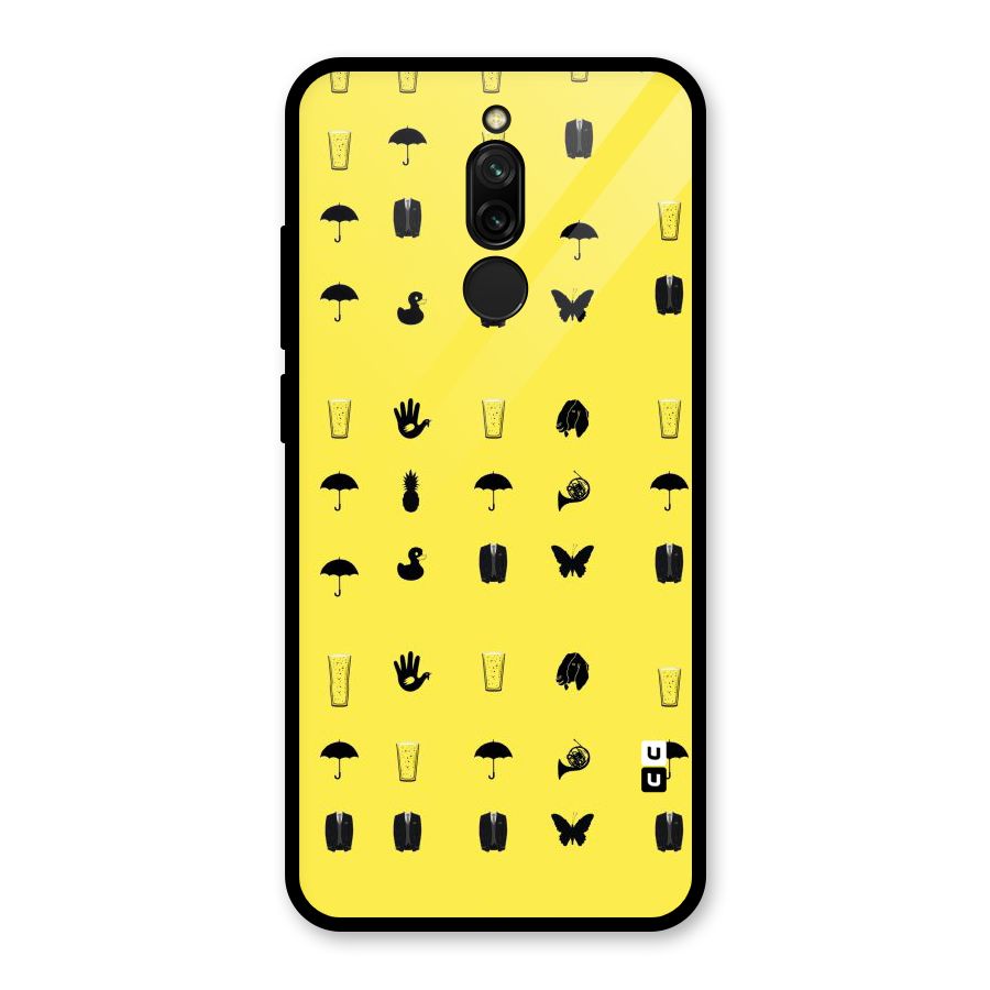 Glass Pattern Glass Back Case for Redmi 8