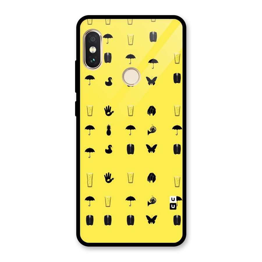 Glass Pattern Glass Back Case for Redmi Note 5 Pro