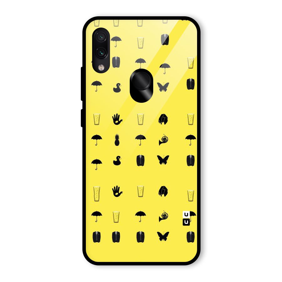 Glass Pattern Glass Back Case for Redmi Note 7 Pro