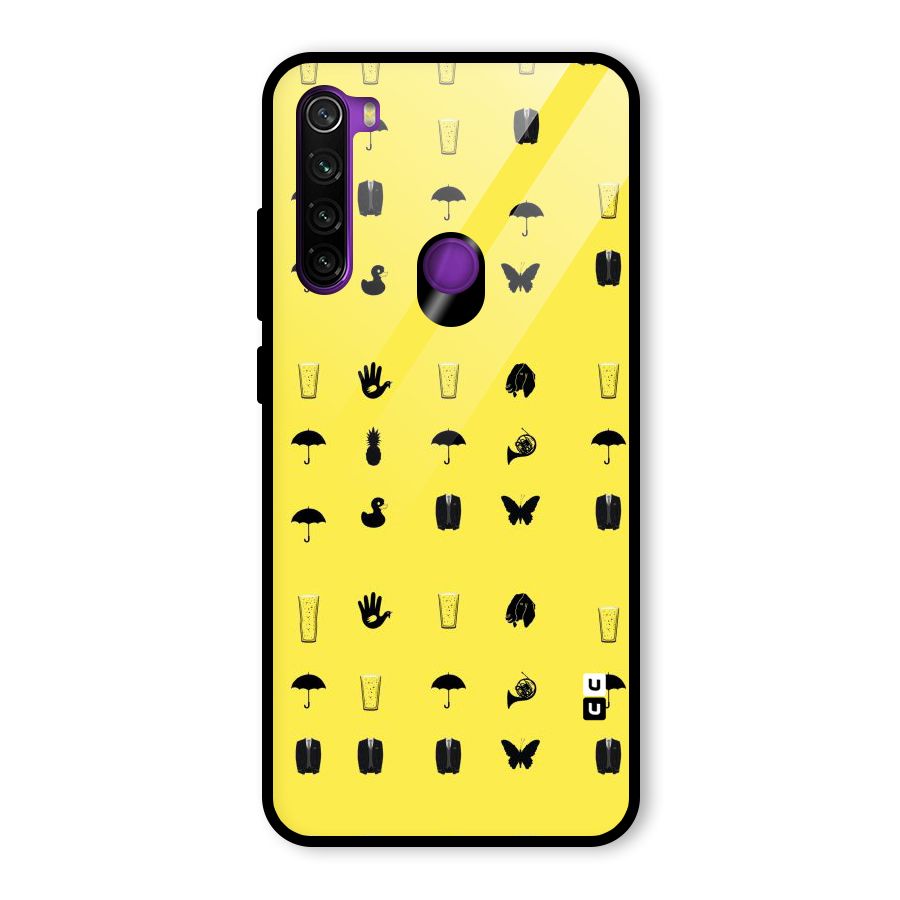 Glass Pattern Glass Back Case for Redmi Note 8