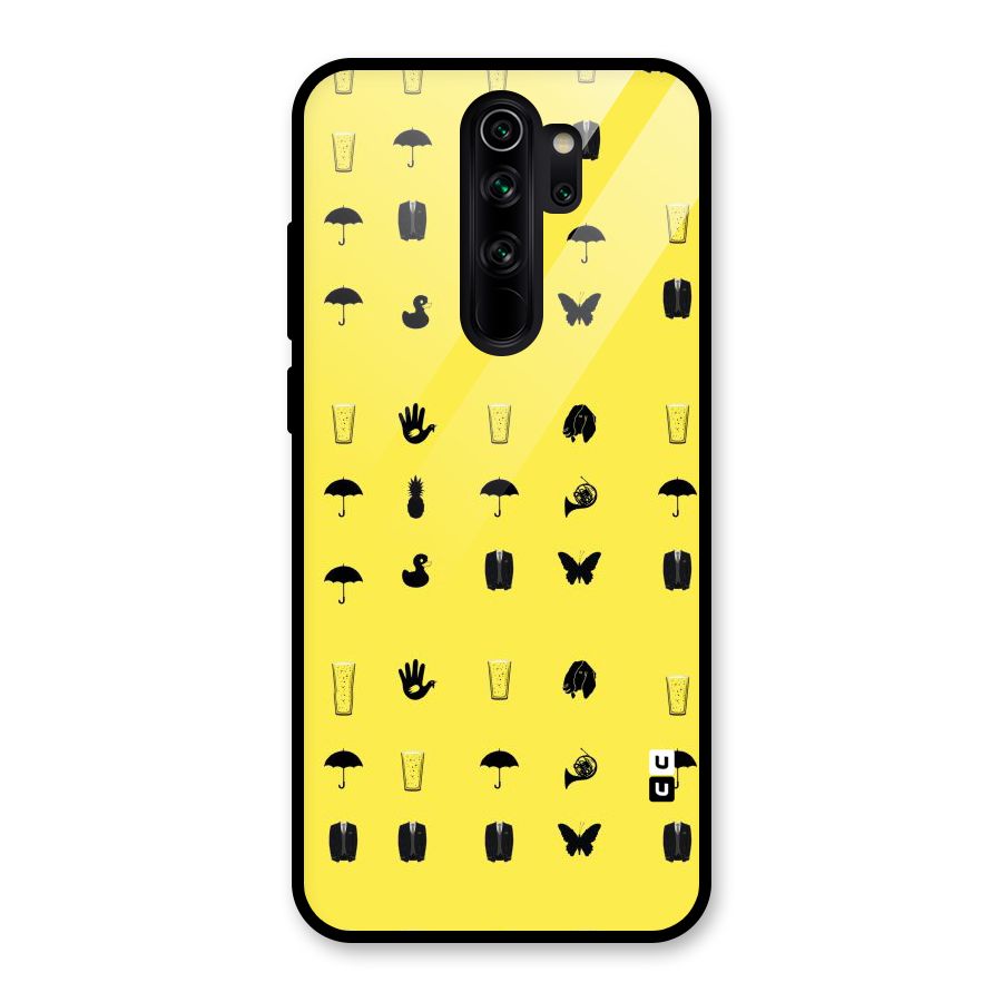 Glass Pattern Glass Back Case for Redmi Note 8 Pro
