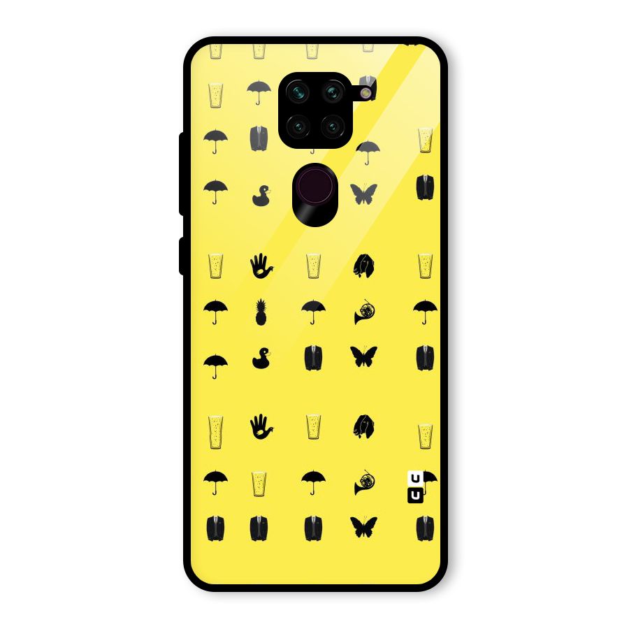 Glass Pattern Glass Back Case for Redmi Note 9