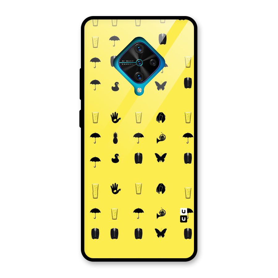 Glass Pattern Glass Back Case for Vivo S1 Pro