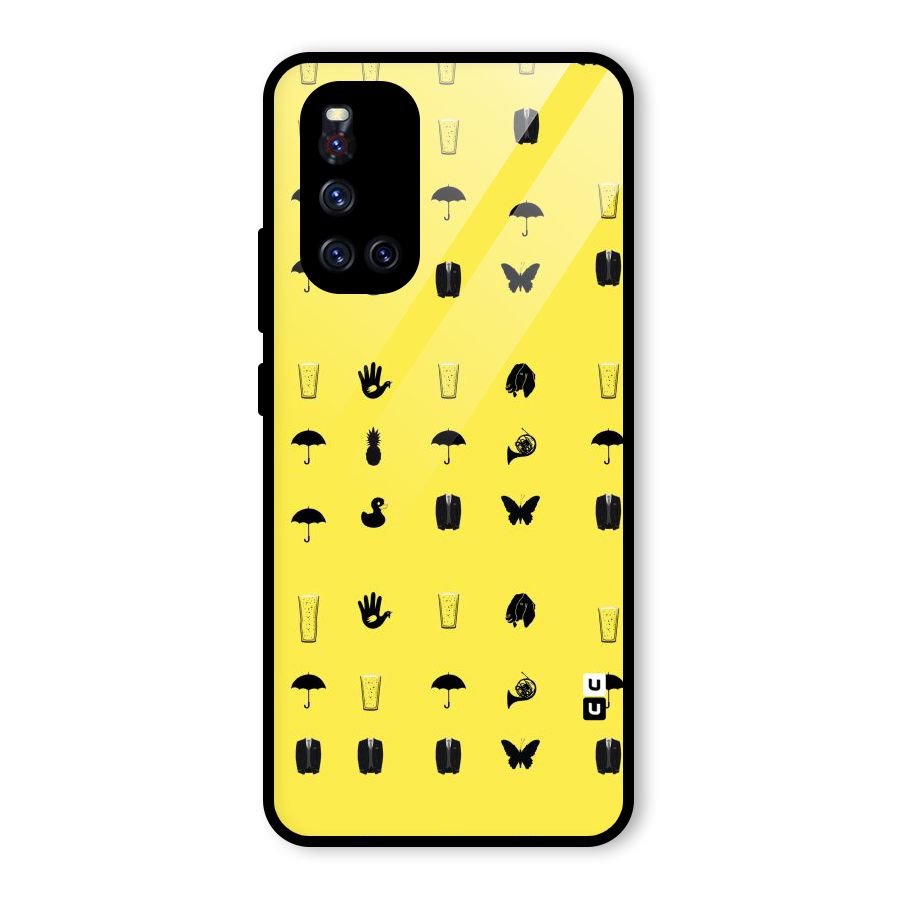 Glass Pattern Glass Back Case for Vivo V19