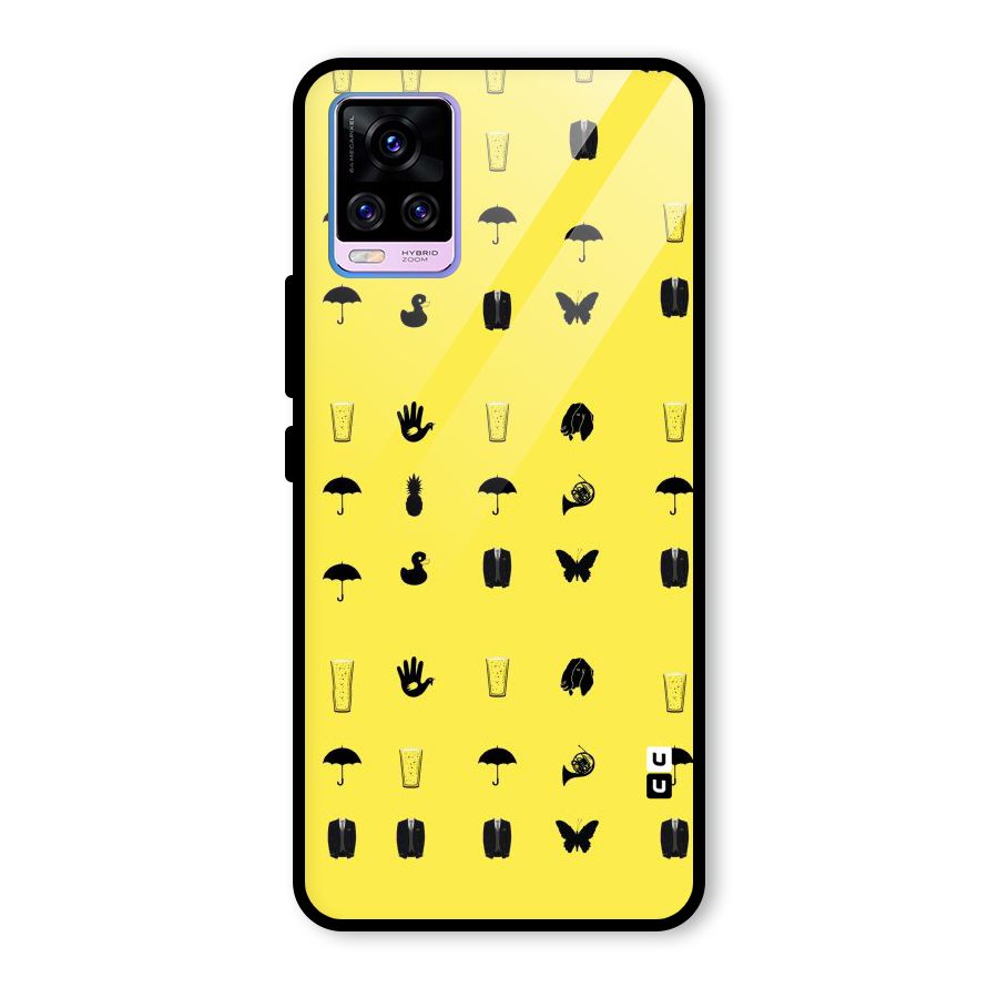 Glass Pattern Glass Back Case for Vivo V20 Pro