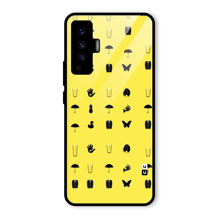 Glass Pattern Glass Back Case for Vivo X50