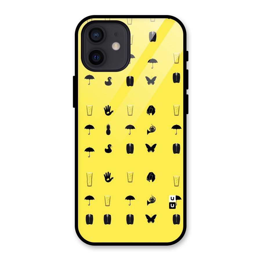 Glass Pattern Glass Back Case for iPhone 12