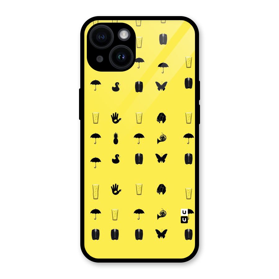 Glass Pattern Glass Back Case for iPhone 14
