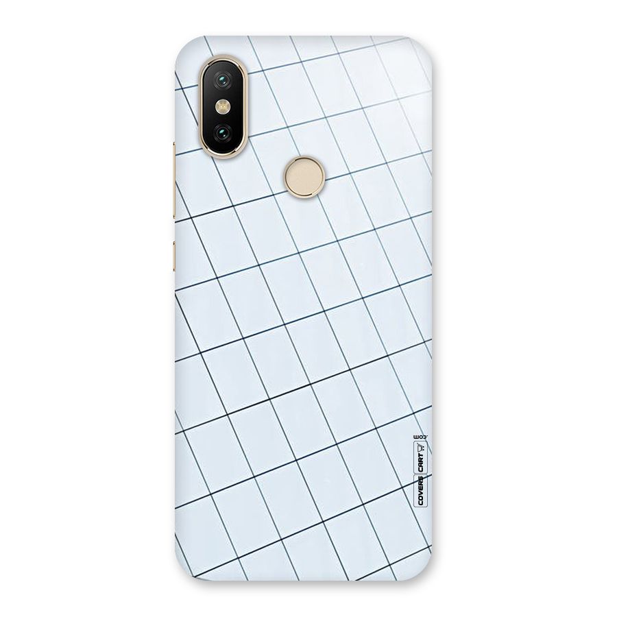 Glass Square Wall Back Case for Mi A2