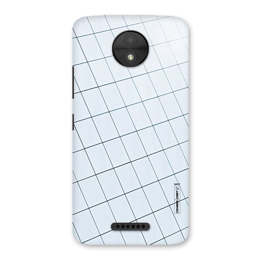 Glass Square Wall Back Case for Moto C