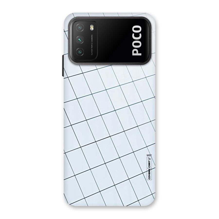 Glass Square Wall Back Case for Poco M3