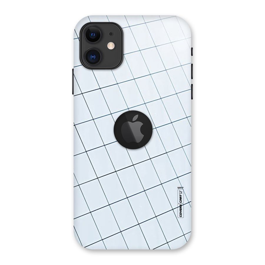 Glass Square Wall Back Case for iPhone 11 Logo Cut