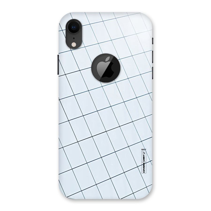 Glass Square Wall Back Case for iPhone XR Logo Cut