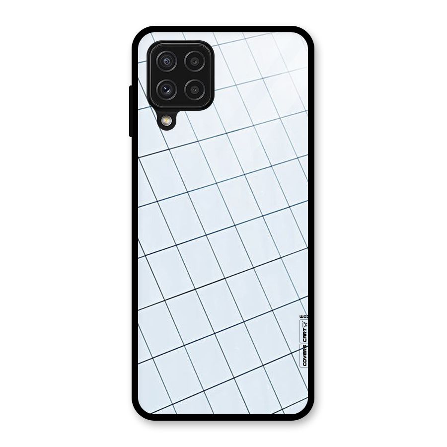 Glass Square Wall Glass Back Case for Galaxy A22 4G