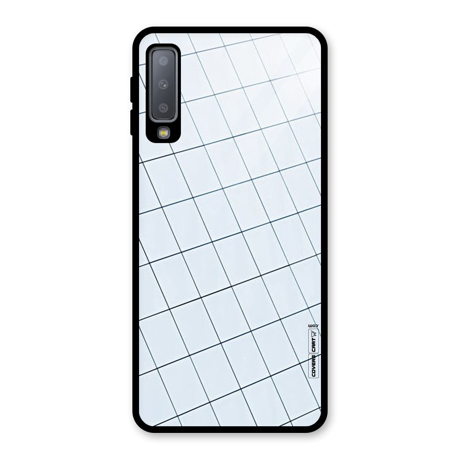 Glass Square Wall Glass Back Case for Galaxy A7 (2018)