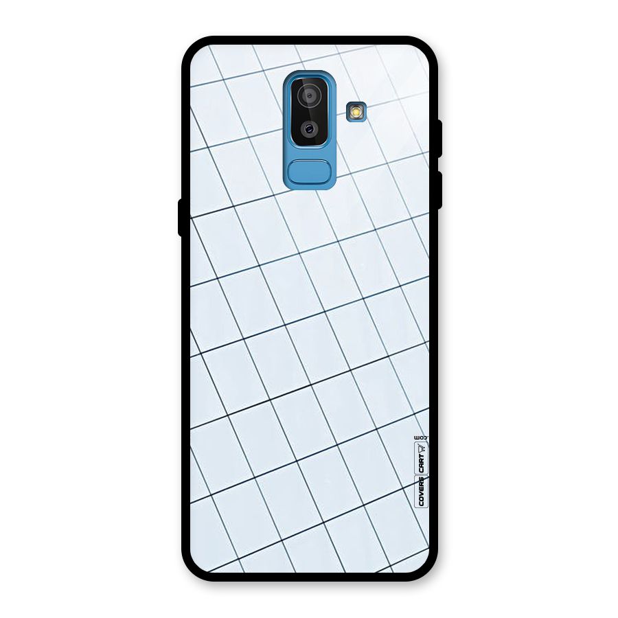 Glass Square Wall Glass Back Case for Galaxy J8