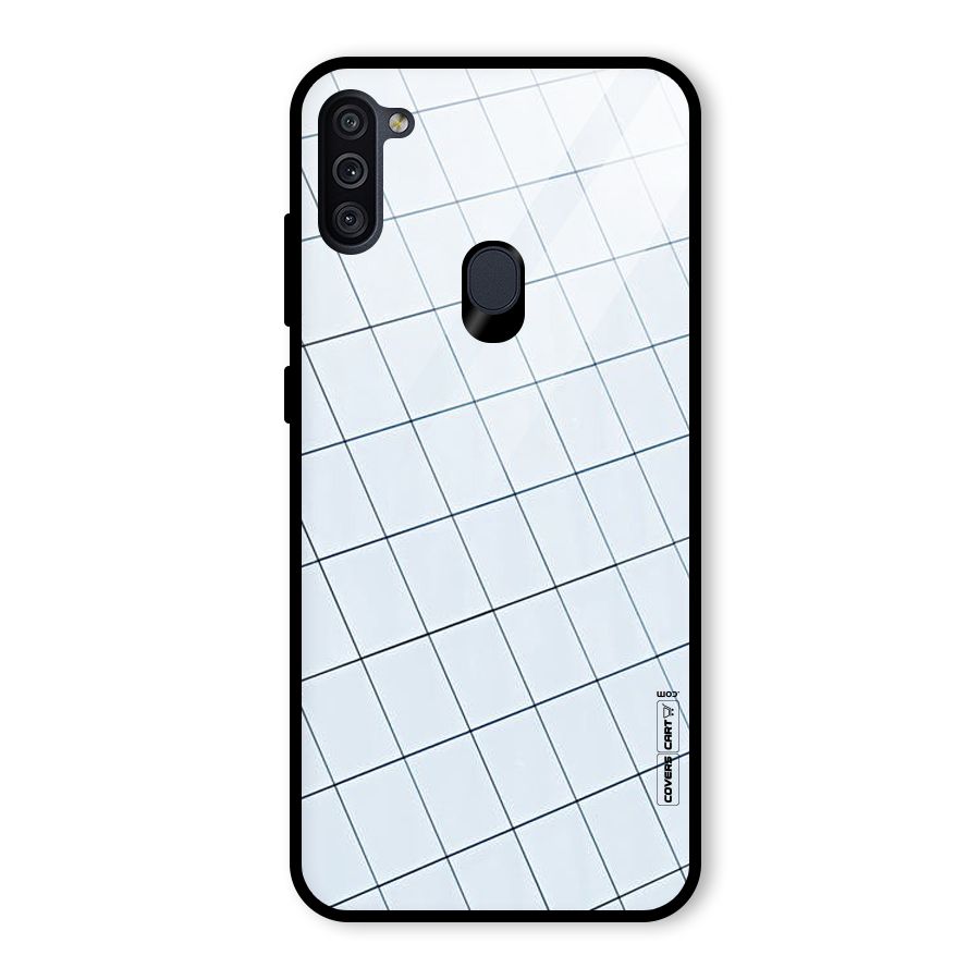 Glass Square Wall Glass Back Case for Galaxy M11