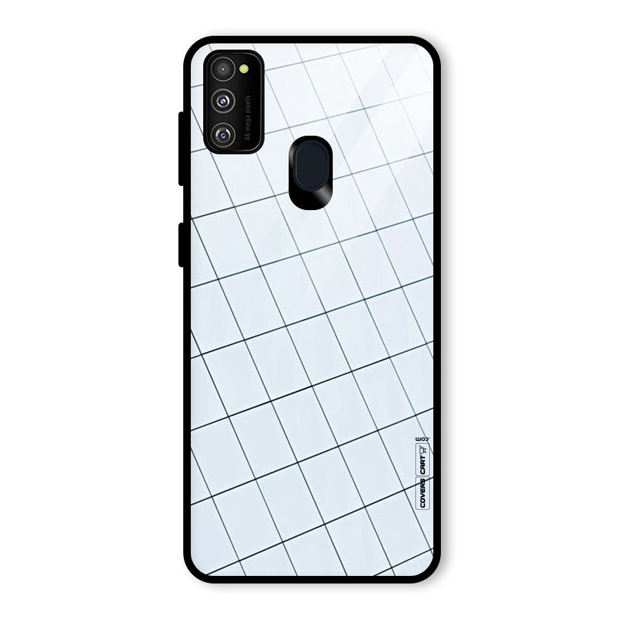 Glass Square Wall Glass Back Case for Galaxy M30s