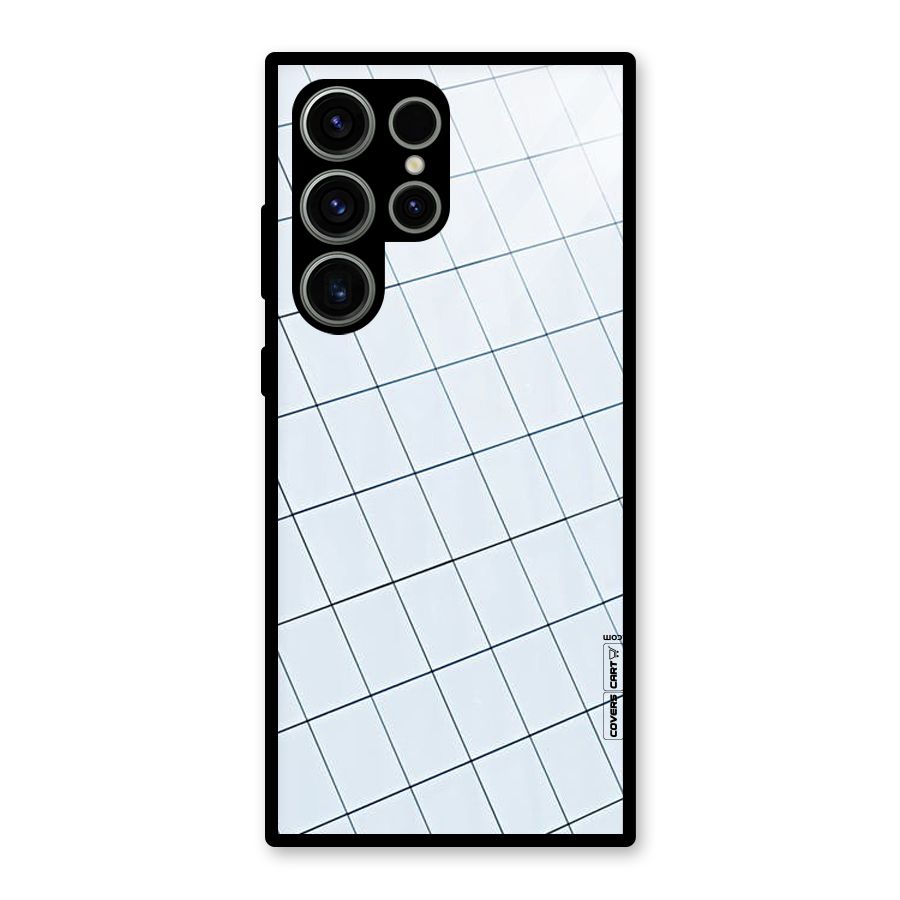 Glass Square Wall Glass Back Case for Galaxy S23 Ultra