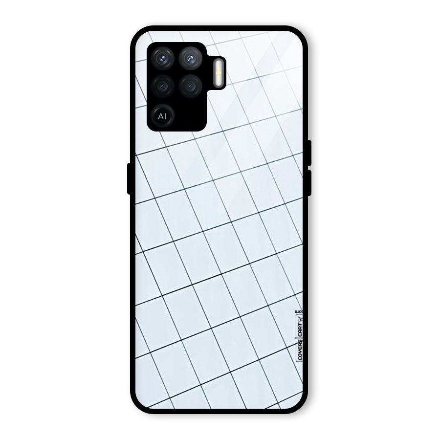 Glass Square Wall Glass Back Case for Oppo F19 Pro