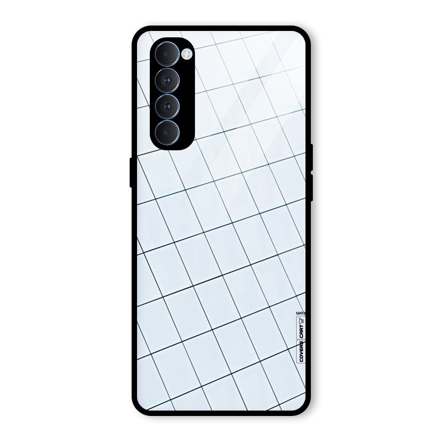 Glass Square Wall Glass Back Case for Oppo Reno4 Pro