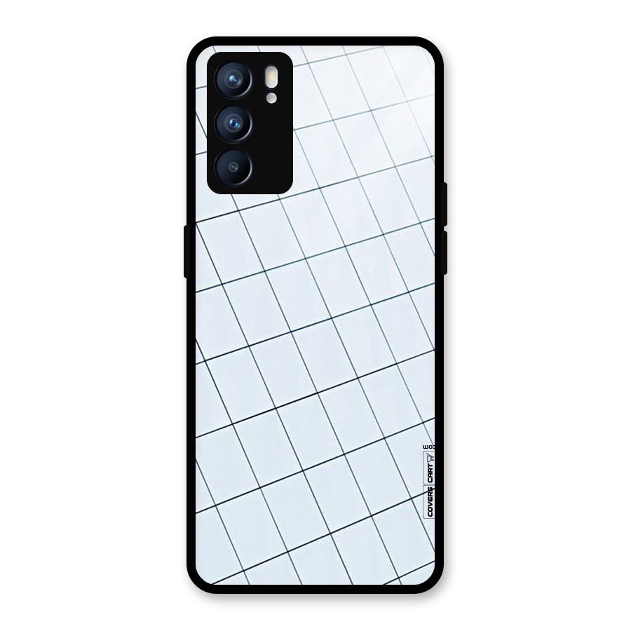 Glass Square Wall Glass Back Case for Oppo Reno6 5G