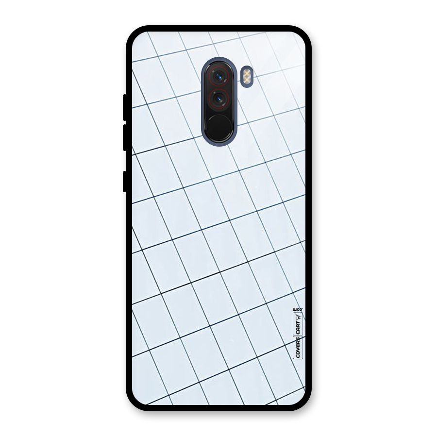 Glass Square Wall Glass Back Case for Poco F1