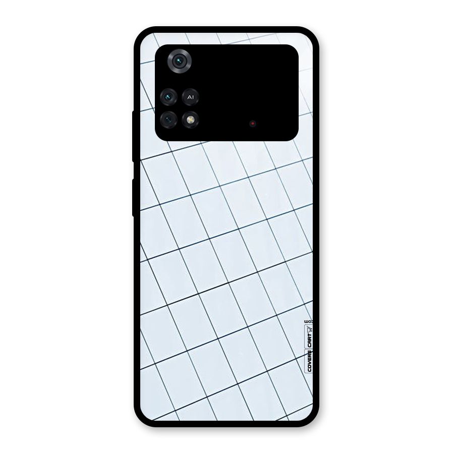 Glass Square Wall Glass Back Case for Poco M4 Pro 4G