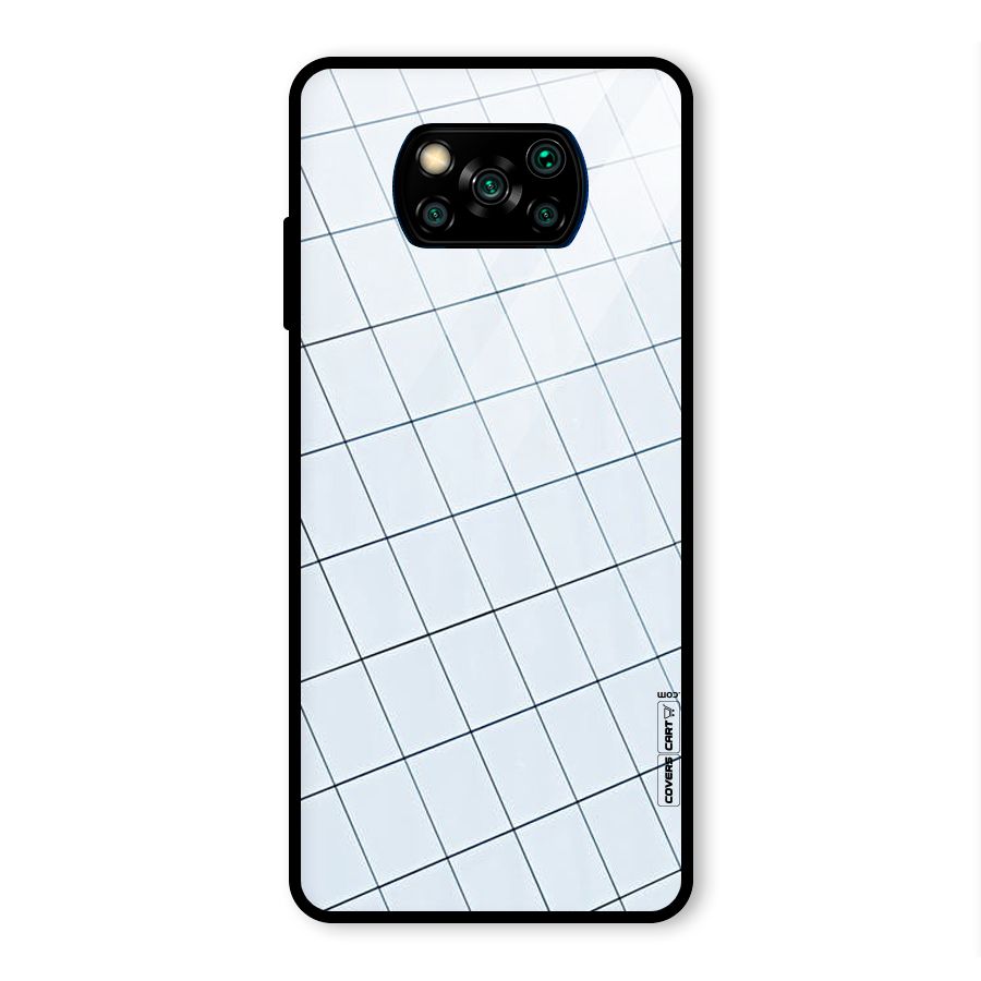 Glass Square Wall Glass Back Case for Poco X3 Pro
