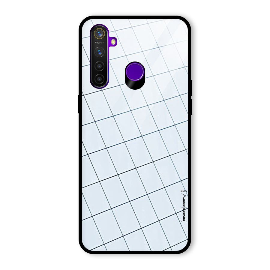 Glass Square Wall Glass Back Case for Realme 5 Pro