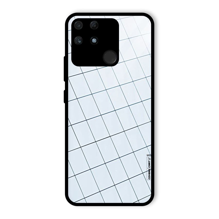 Glass Square Wall Glass Back Case for Realme Narzo 50A