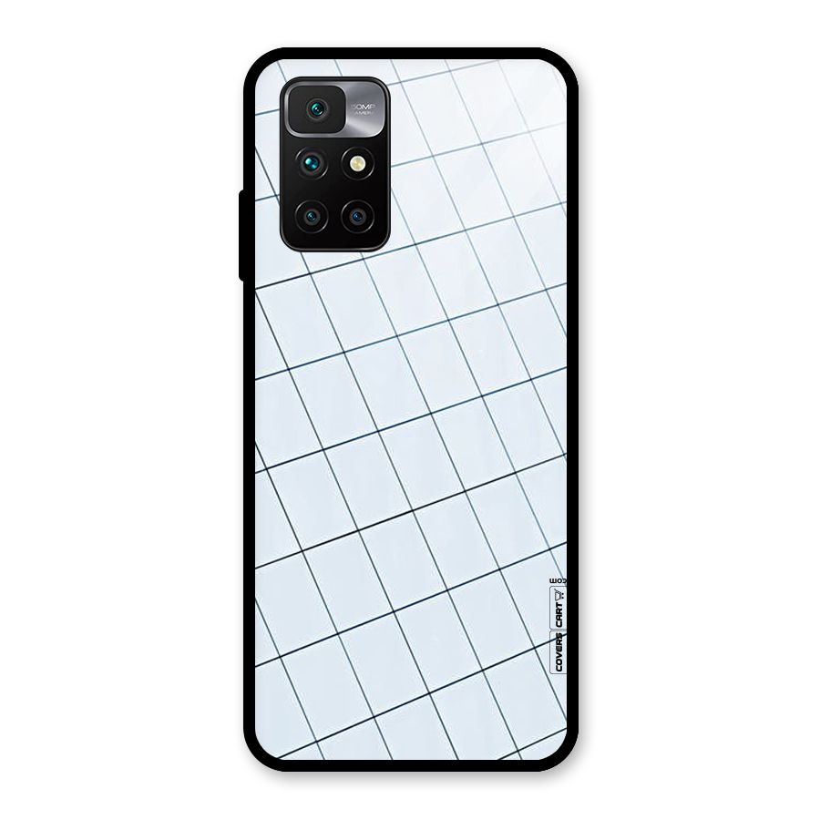 Glass Square Wall Glass Back Case for Redmi 10 Prime