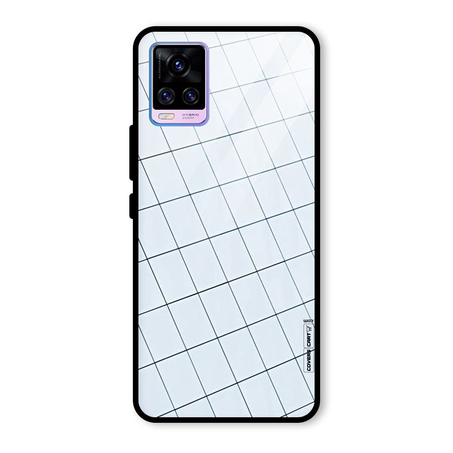 Glass Square Wall Glass Back Case for Vivo V20 Pro