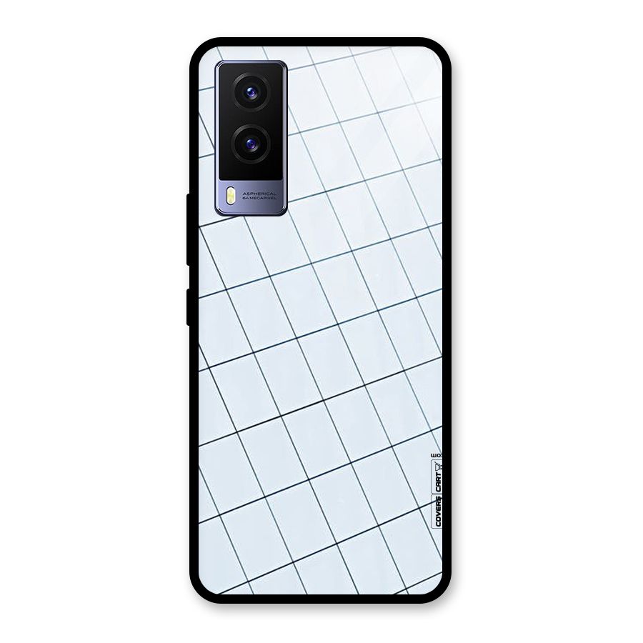 Glass Square Wall Glass Back Case for Vivo V21e 5G