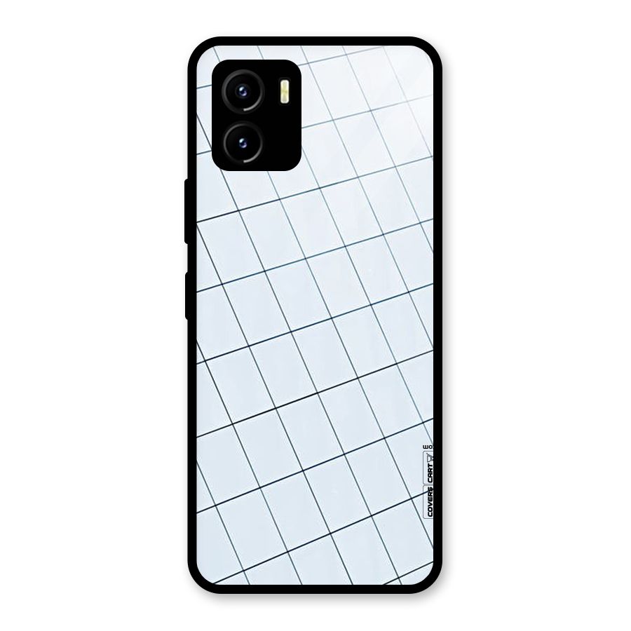Glass Square Wall Glass Back Case for Vivo Y15s
