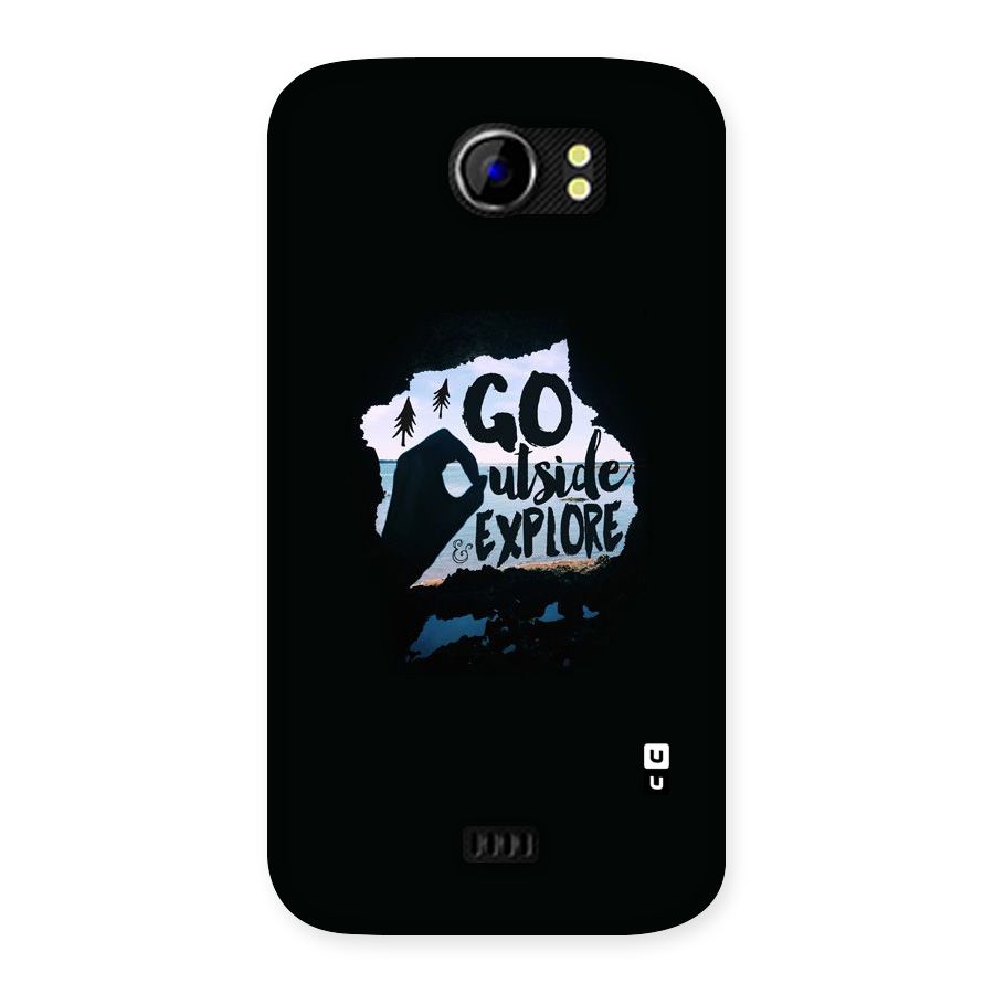 Go Outside Back Case for Micromax Canvas 2 A110