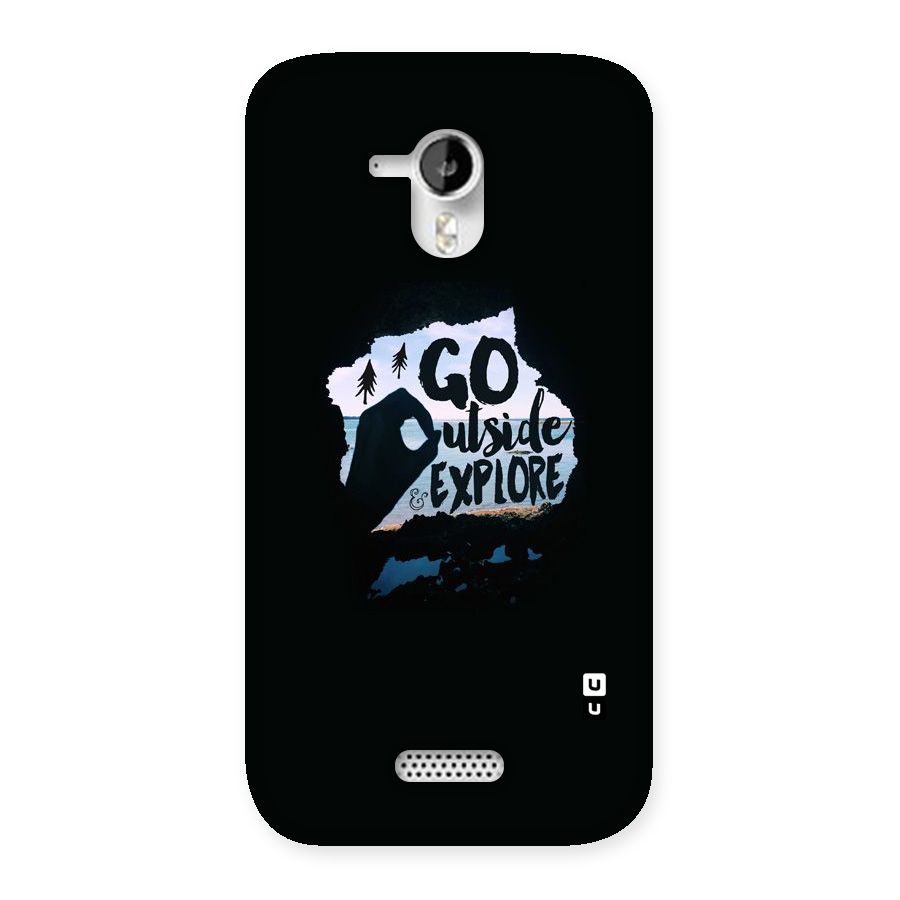 Go Outside Back Case for Micromax Canvas HD A116