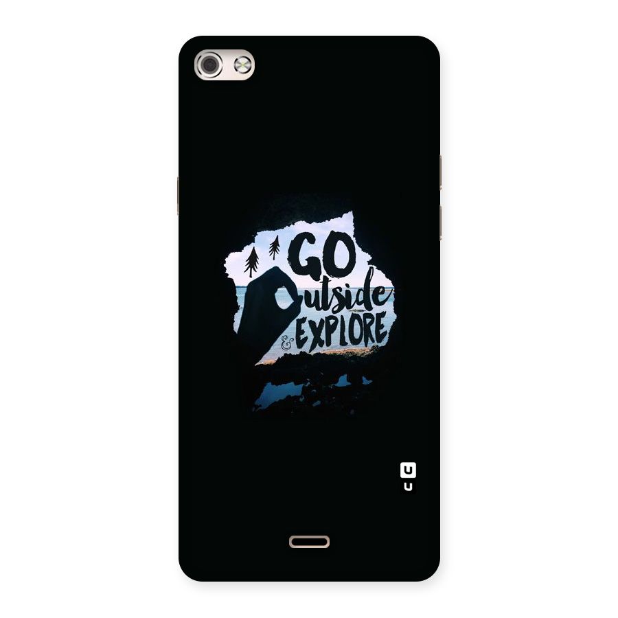 Go Outside Back Case for Micromax Canvas Silver 5