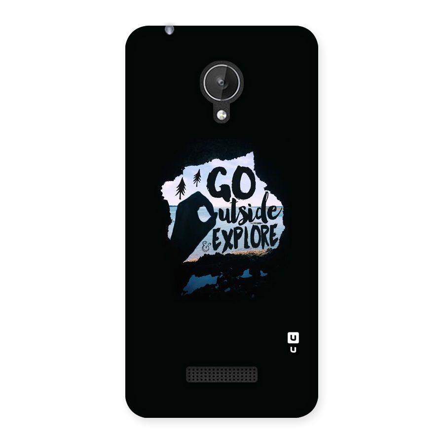 Go Outside Back Case for Micromax Canvas Spark Q380