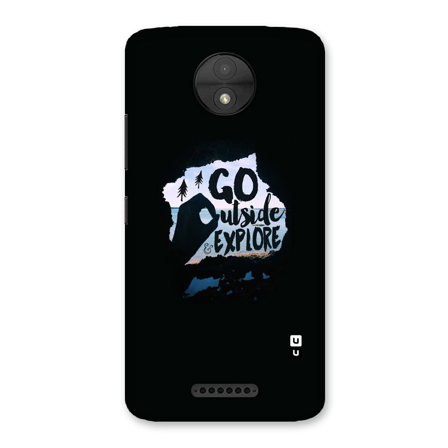 Go Outside Back Case for Moto C