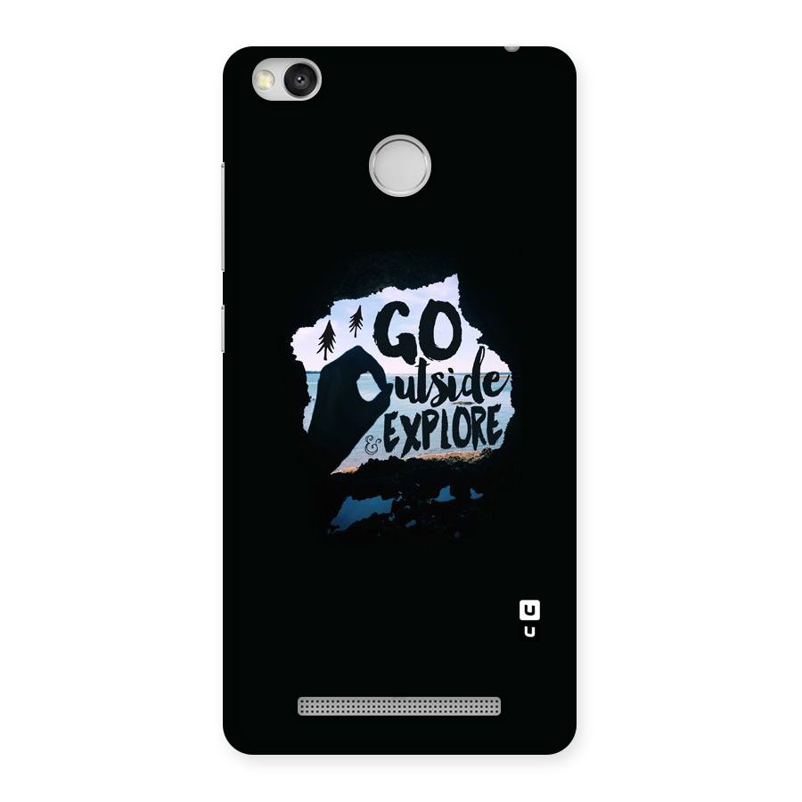 Go Outside Back Case for Redmi 3S Prime